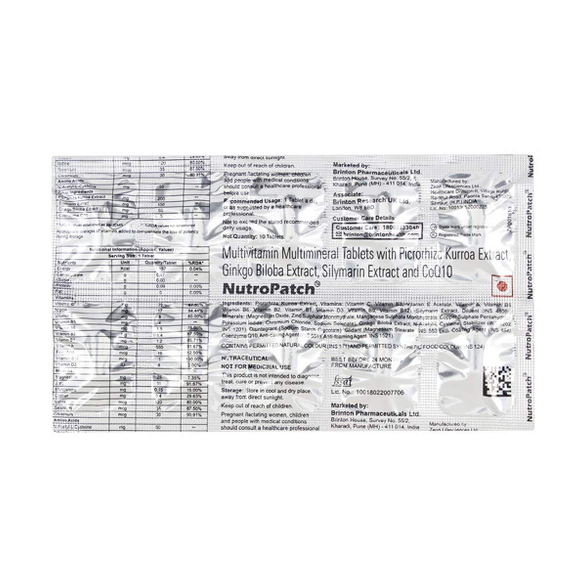 Nutropatch - Strip of 10 Tablets