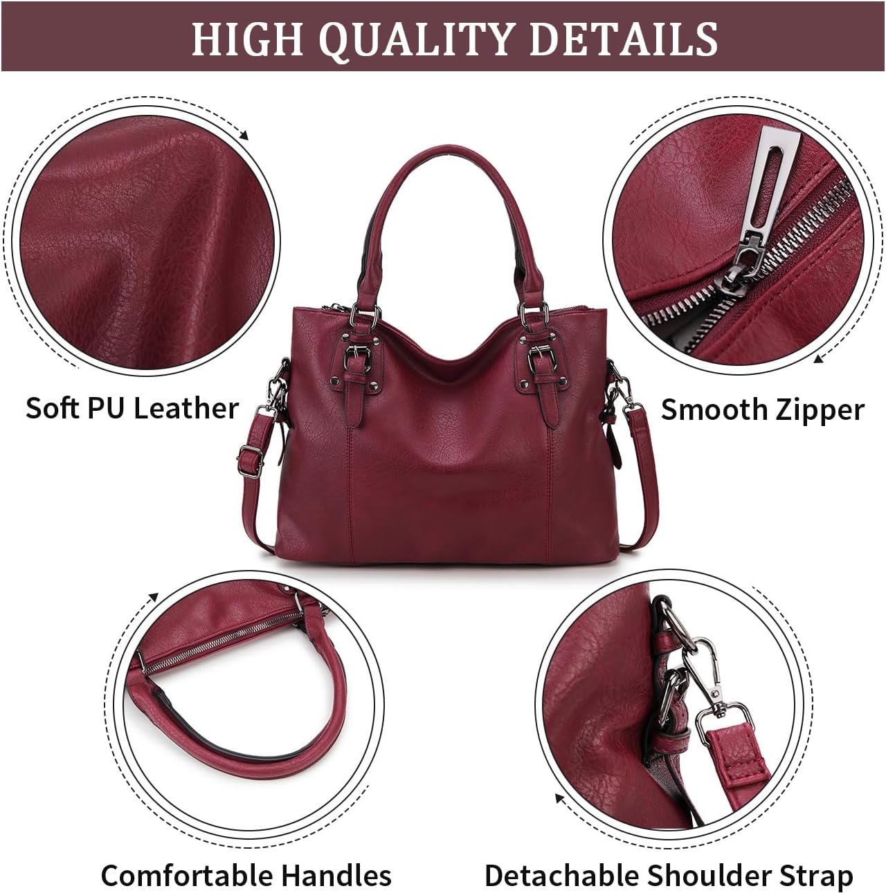 VX VONXURY Hobo Bag for Women, Tote Bag Shoulder Crossbody Bags Satchel Purses for Women
