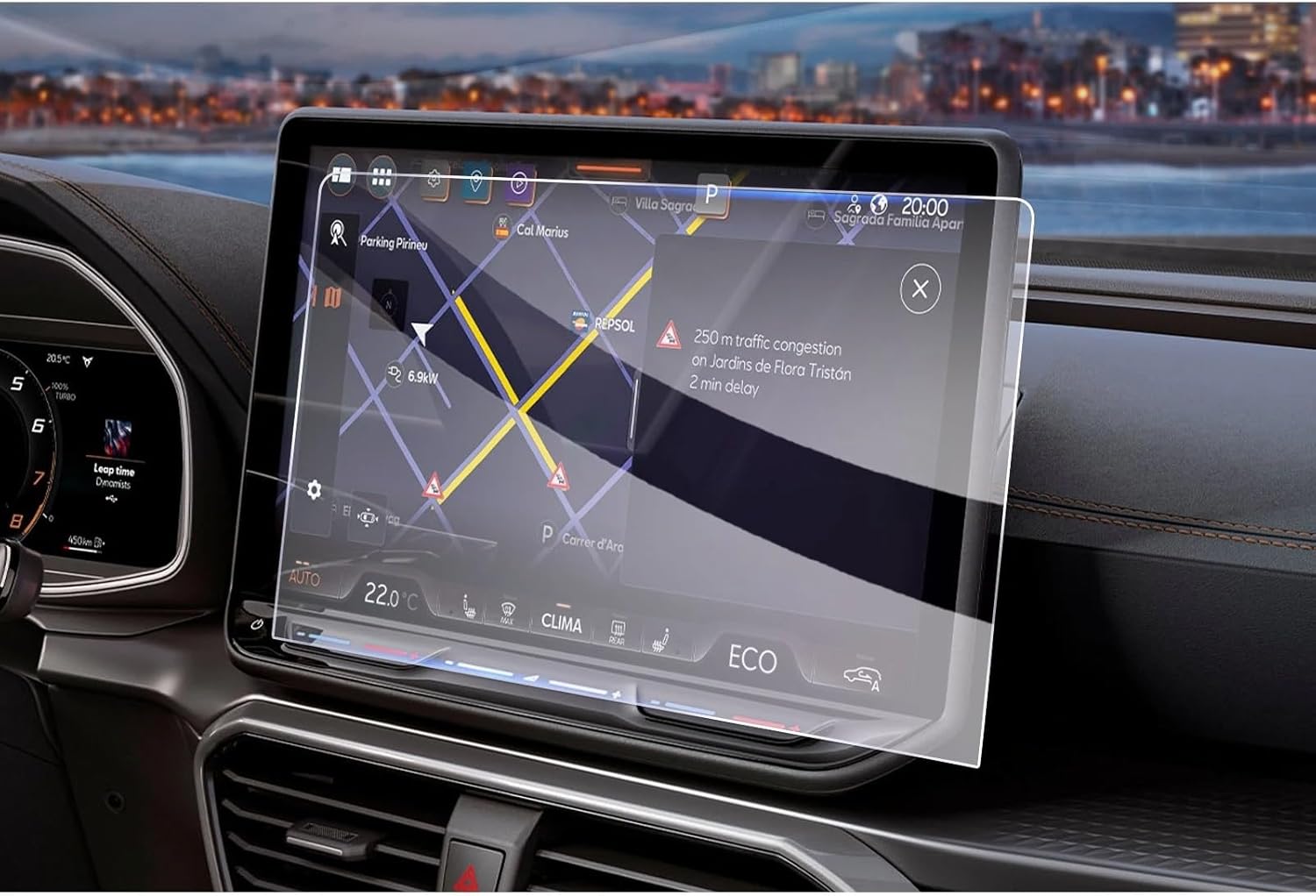 Transparent Screen Protector For Cupra Formentor Facelift 2025 2026 12.9-Inch Car Navigation Screen Protector(Tempered Film)