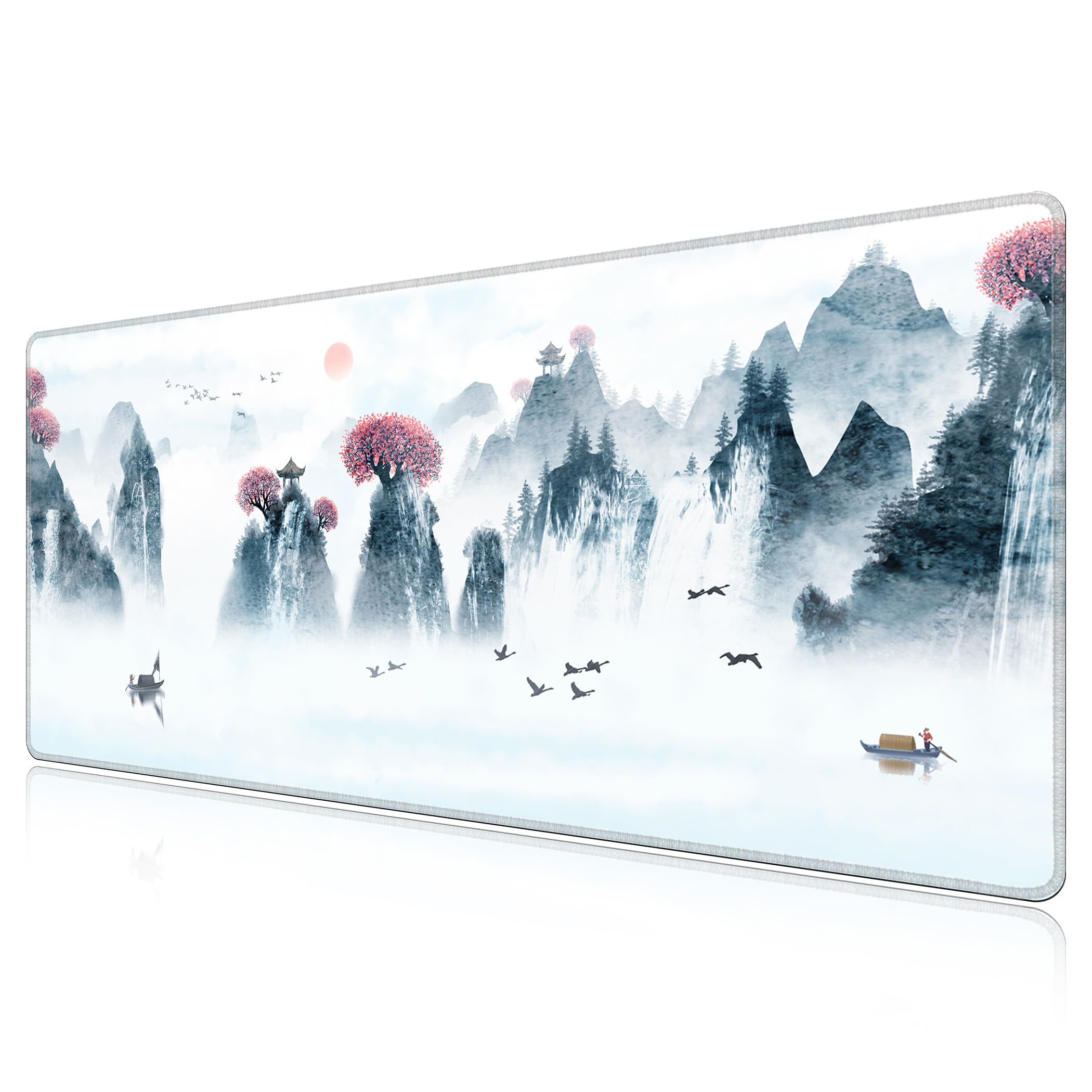 LL-COEUR XXL Tappetino per Mouse da Gaming con Motivo 140x60x0,3cm, Tappetini da Scrivania Antiscivolo Grande Computer Mousepad (1400x600x3mm, Stile 3)