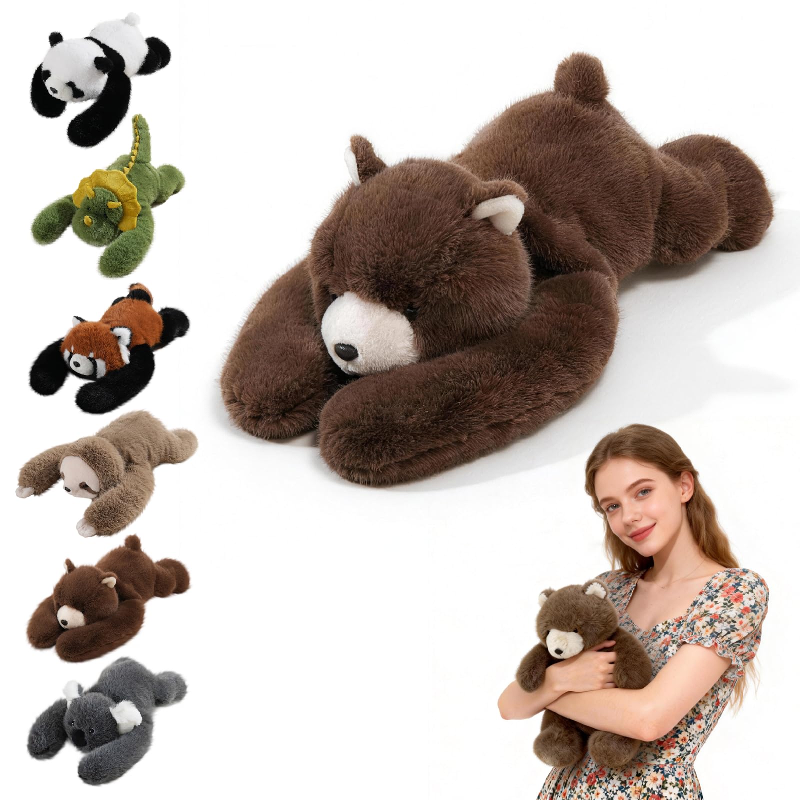 Weighted Panda Plush Teddy, Soft Stuffed Animal Plushies, Cuddly Toy for Comfort & Relaxation, Pookie the Panda Weighted Animals for Adults, Hugging Companion for Anxiety Relief & Sleep Support（45cm） — view 13