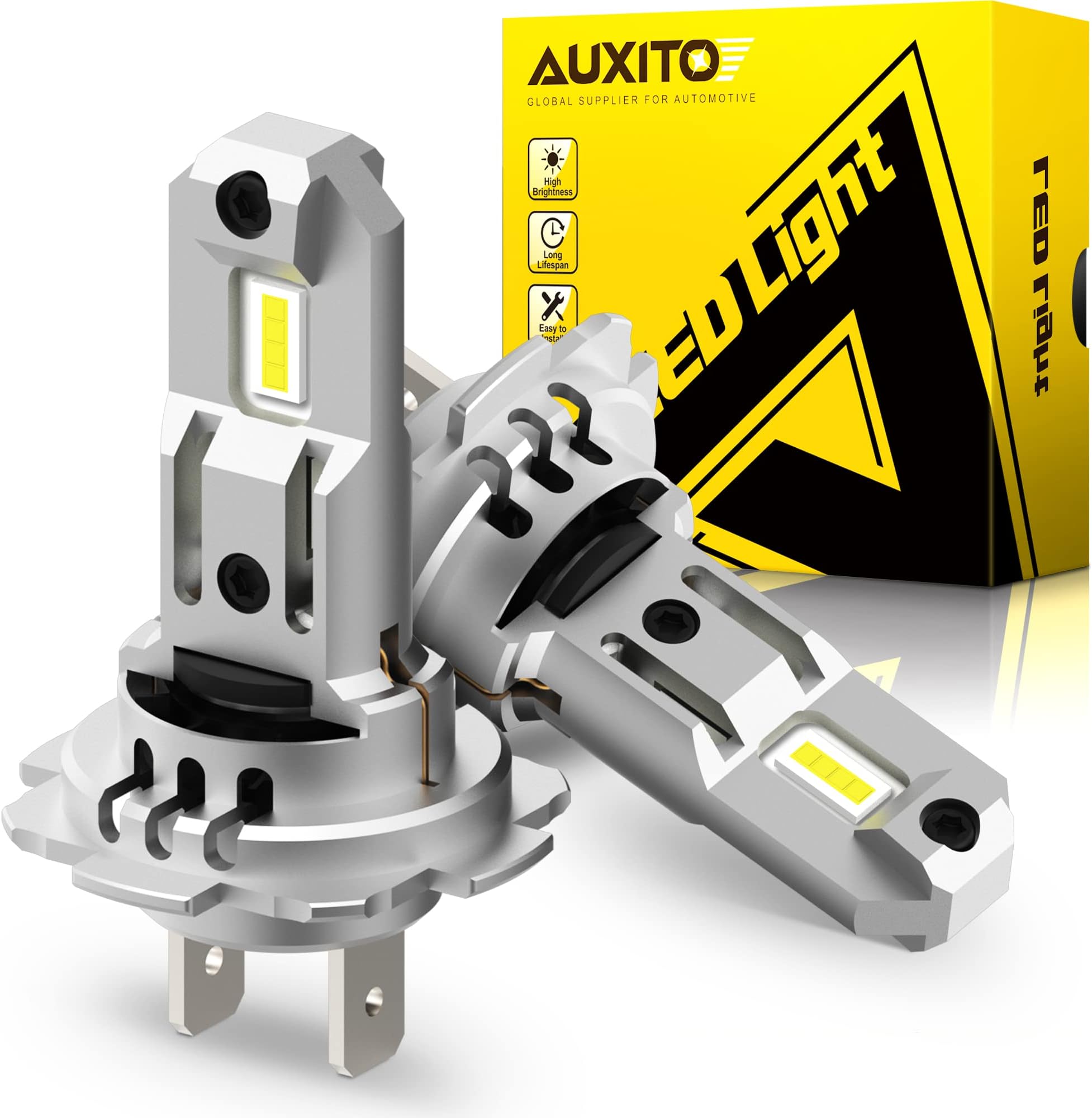 AUXITO H7 LED Fog Light Bulb, 700% Brightness, CSP LED Chips Fog Lamps Replacement, Play and Plug, Pack of 2