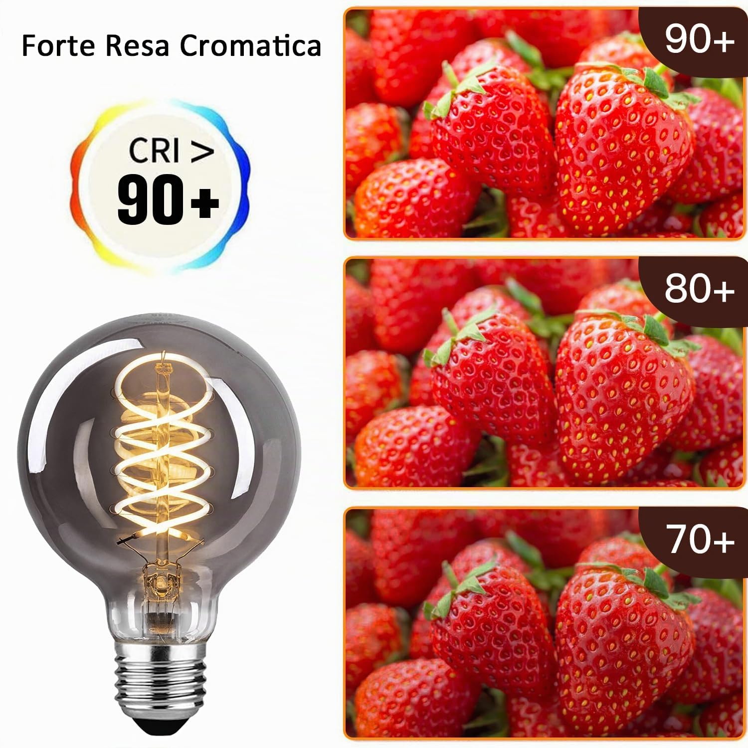 Lampadina Edison Vintage E27 LED Dimmerabile 4 W Retro Lampada LED Bianco Caldo 2700K, Ideale per la nostalgia e l'illuminazione retrò in casa Café Bar