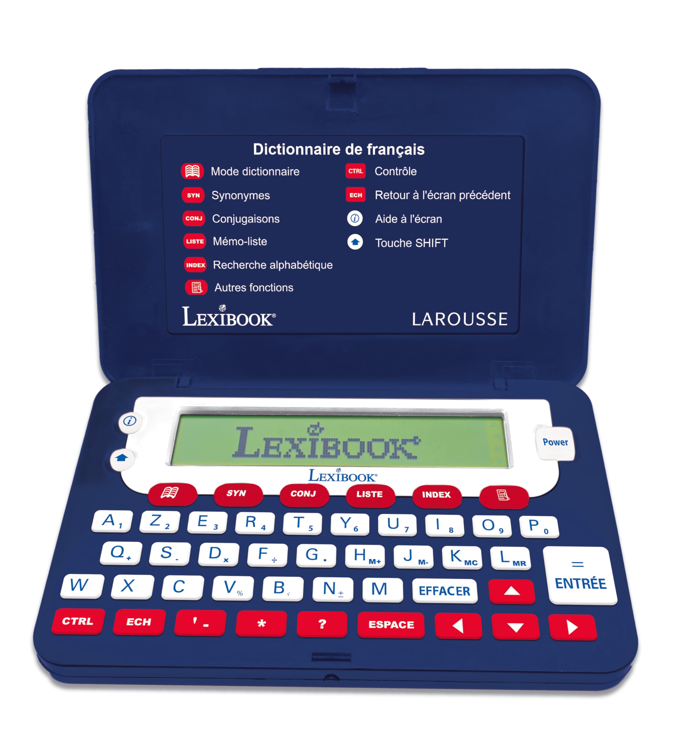 Lexibook - LAROUSSE Dizionario elettronico Tascabile Francese, definizioni, sinonimi, coniugazione, correttore Ortografico, D860FR, Blu