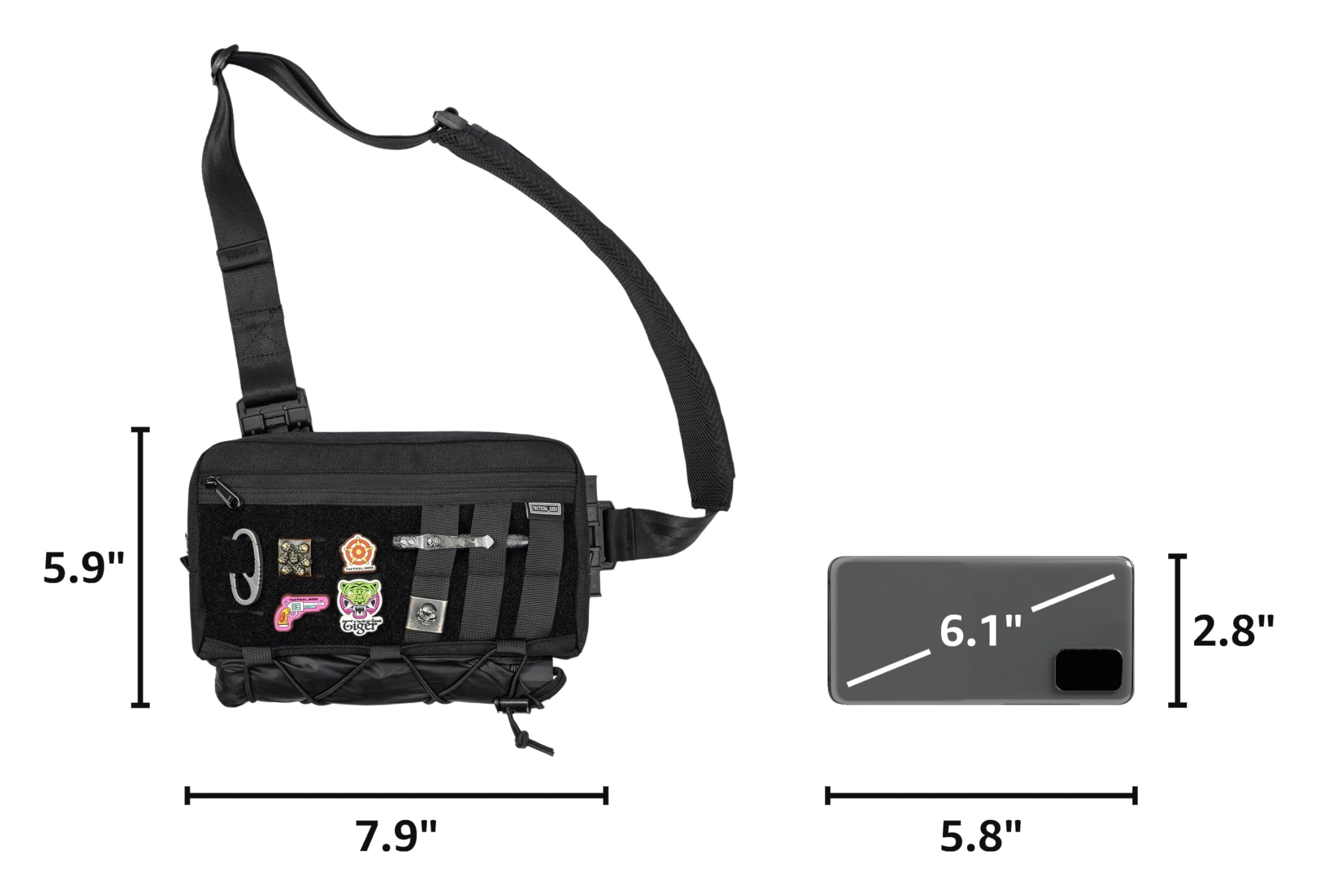 TACTICAL_GEEK Cache L3C EDC Sling Bag Chest, Lightweight Shoulder