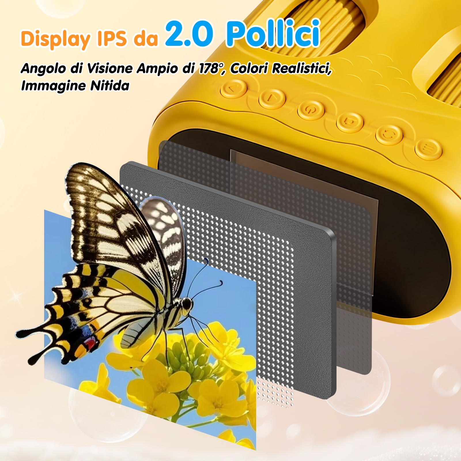2 in 1 Microscopio Bambini e Telescopio, Microscopio Digitale Bambini con Scheda 32GB, 1000X Microscopio Portatile con Schermo IPS da 2,0 Pollici e 8 Luci LED, Regalo per Bambini dai 3 Anni