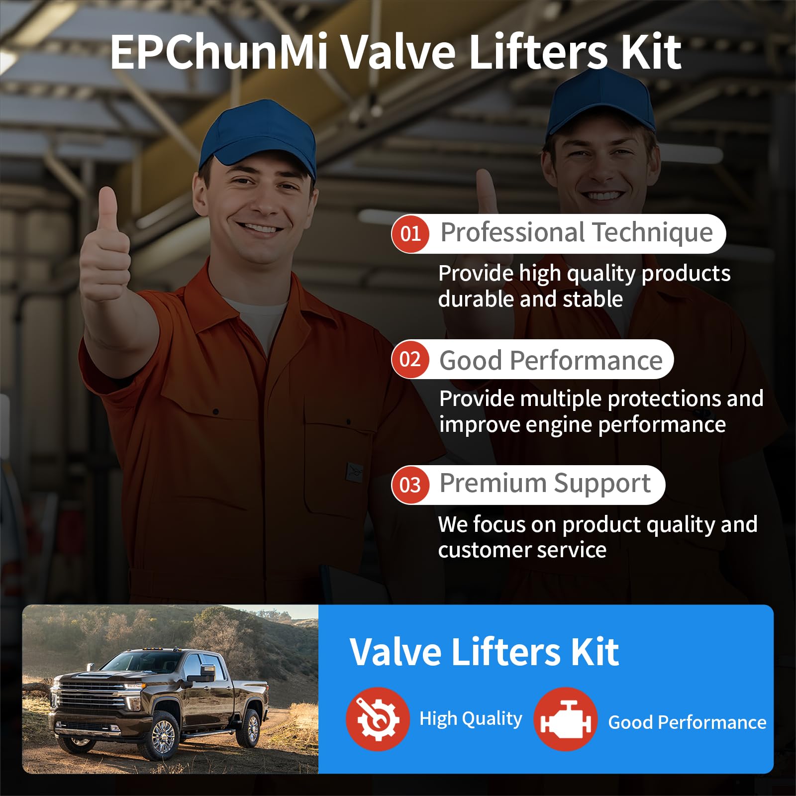 Kit di punterie idrauliche per sollevatori valvole, 8 pezzi, 25343052, per Chevy BBC SBC 267 283 302 305 327 348 350 400 402 409 427 454 4.3 4.6 5.0 5.4. 5.7 6.6 7.4L Motori
