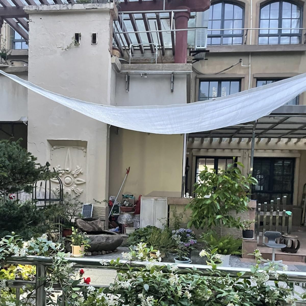 Red De Sombra 50% Tasa De Sombreado Vela De Sombra Blanco Paño De Sombra Con Ojales 1x2m 2x3.0m 3x4m 4x5m 5x6m 6x7m 7x8m 8x9m 9x10m Malla Sombreo Para Flores Plantas Invernadero Patio(1.5x3.0m)