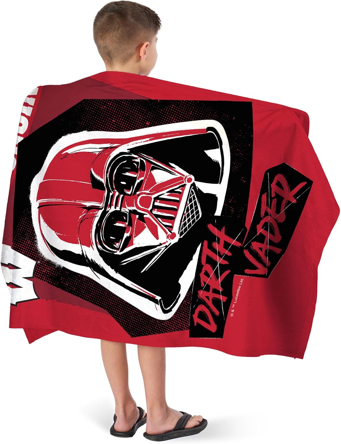 NORTHWEST NCAA Wisconsin Badgers Beach Towel, 30" x 60", Darth Vader