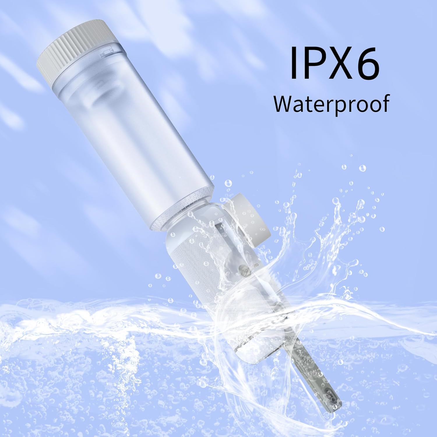 Portable Bidet for Travel, Rechargeable Travel Bidet Sprayer Fits Various Sizes of Water Bottles, Waterproof High Pressure Handheld Bidet for Women Men Personal Hygiene, White