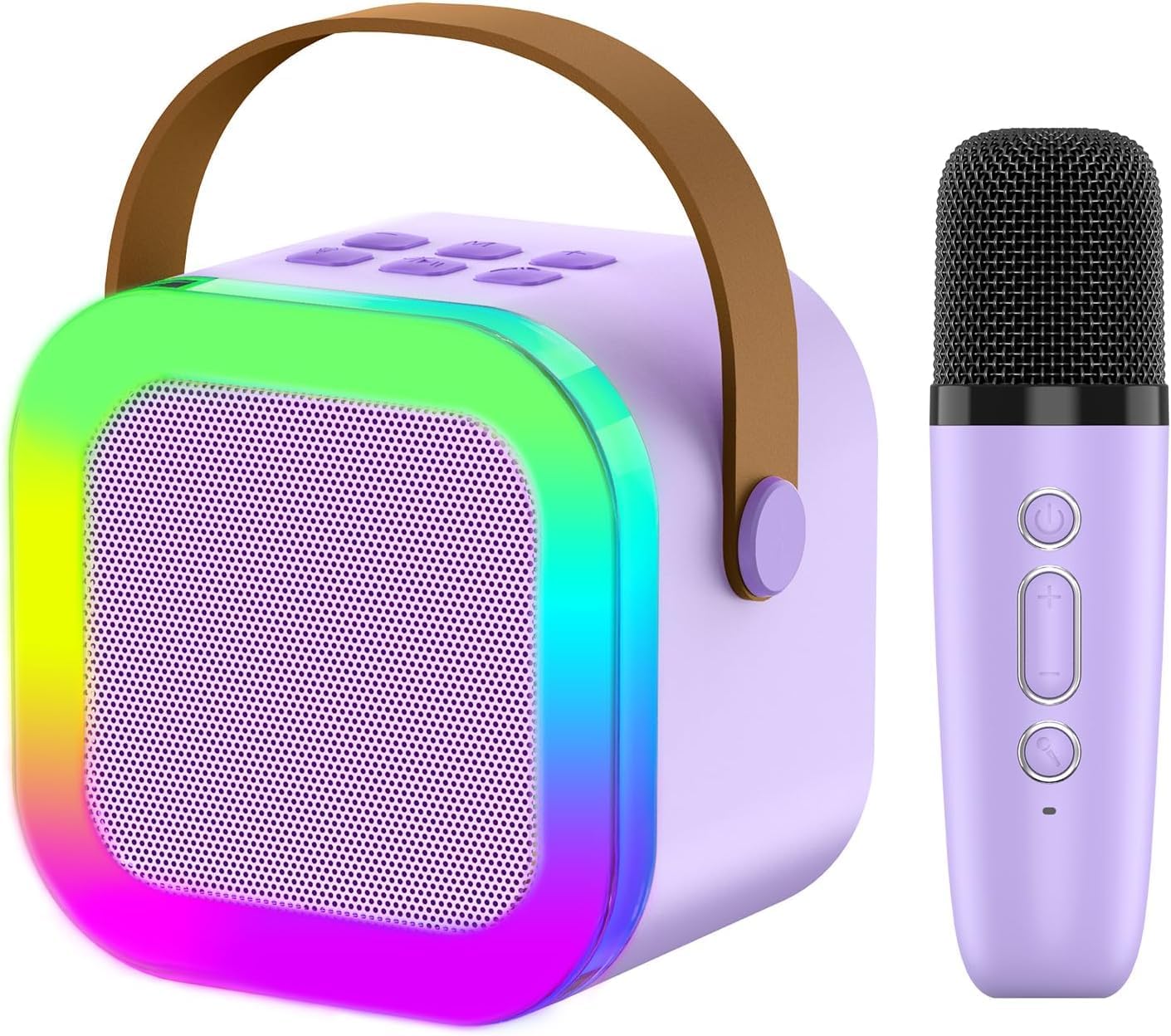 Branded Portable Karaoke Machine with Bluetooth Speaker, Wireless Microphone, Dynamic Lights for Kids, Adults,Outdoor Travel Multi-Play Modes BT5.3/TF Card/USB & Type C Fast Charging Port-image-41