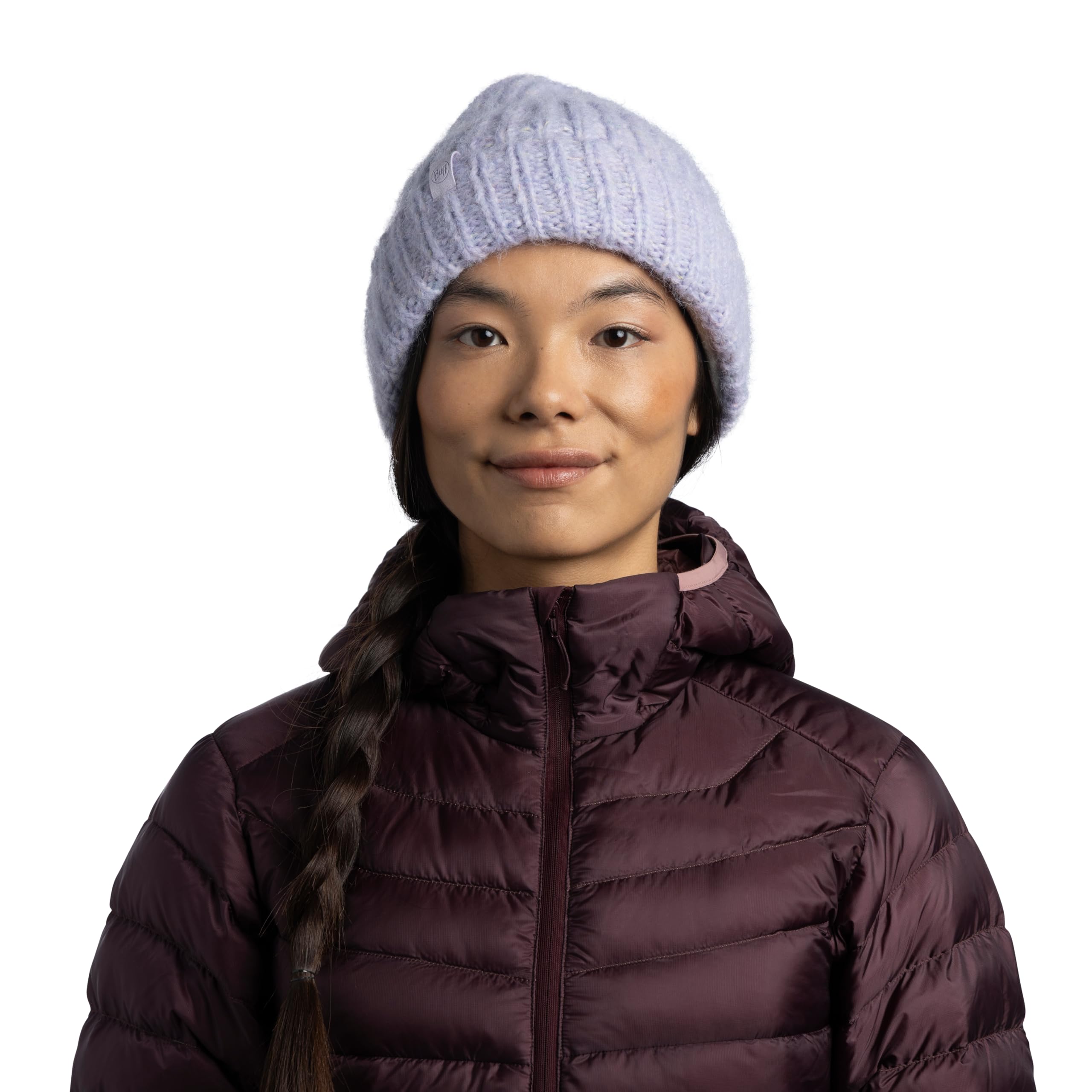 Buff| Braga de cuello Knitted & Fleece Frio Extremo, Practico, Versatil, Moda, Aislamiento termico, Comodo Hombre Mujer Talla única Lilac