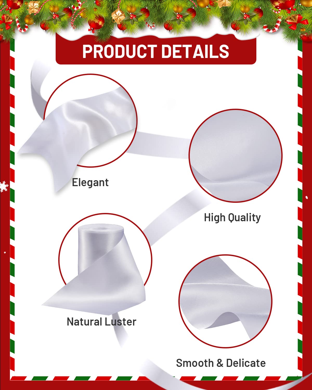 Nastro Di Raso Rosso 15cm X 20m - Per Matrimoni, Feste, Regali E Artigianato - Foto 14