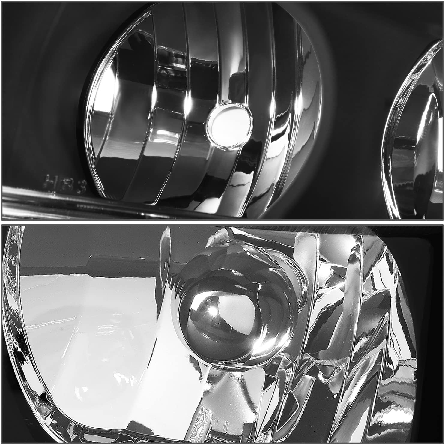 Auto Dynasty Headlights Assembly Compatible with 1999-2004 Jeep Grand Cherokee WJ, Driver and Passenger Side Halogen Headlamps Replacement, CH2502121 CH2503121, Black Housing Clear Corner