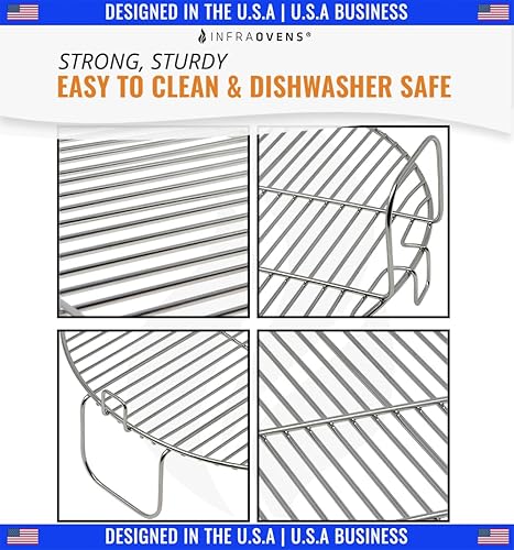 Miniatura 4 de Rejilla de acero inoxidable de 3 pulgadas compatible con Nuwave Pro Plus, Elite, Nutri Chef, Black&Decker  Accesorio de rejilla de repuesto para