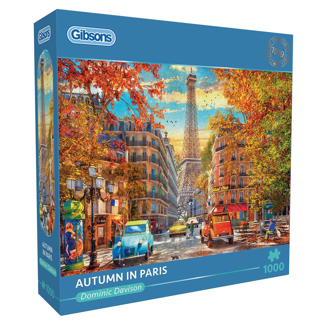 Gibsons Autumn In Paris 1000 Piece Jigsaw Puzzle for Adults - Romantic Colourful Scene - Sustainable Premium 100% Recycled Board - Great Gift