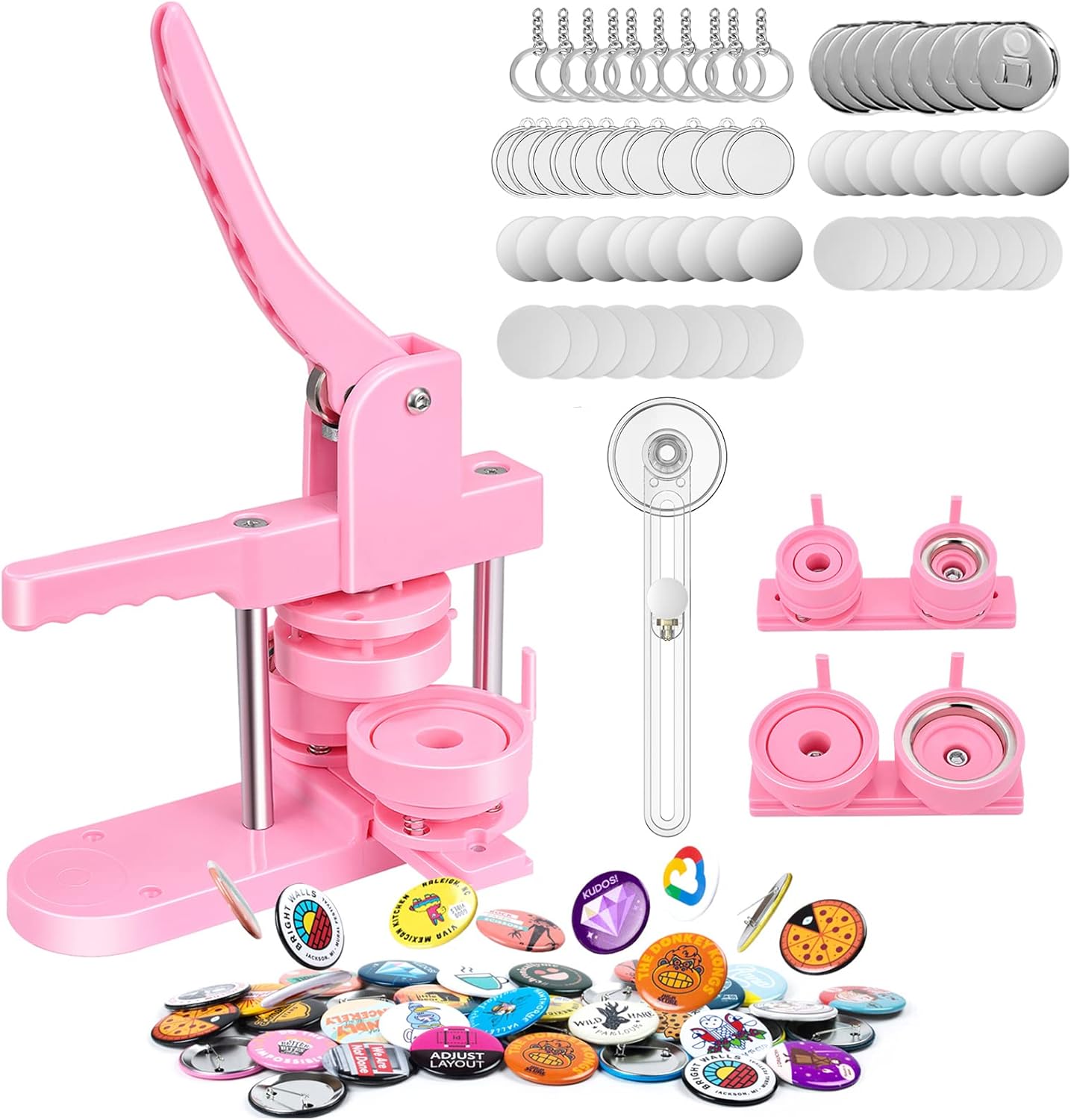 缶バッジマシーンセット56mmカット 32mmカット Zピン56mmx557個 缶