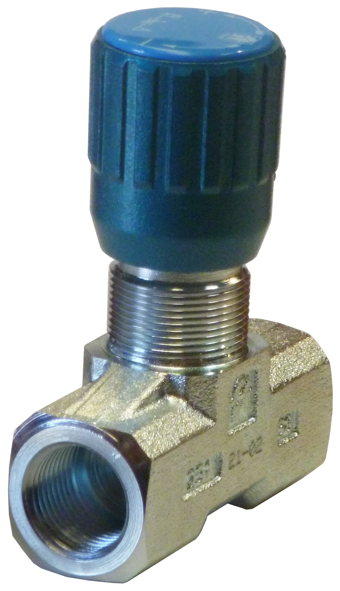 Etrangleur/Limiteur/Régulateur de débit hydraulique bidirectionnel en Acier - Entrée/Sortie : 3/8"G