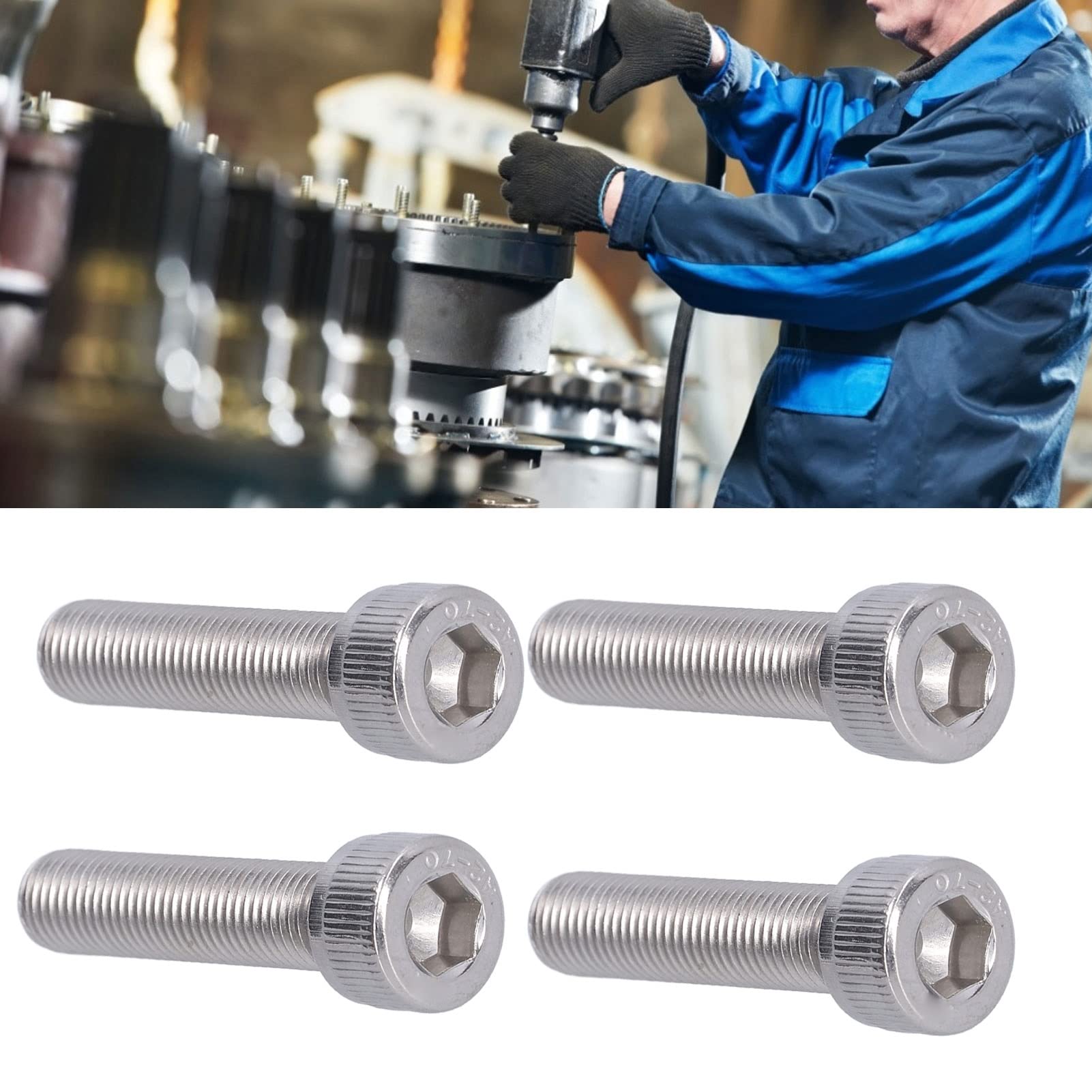 M10x1.25 Lug Nut 304 Stainless Steel M10 Hex Socket Cap Head Screws Allen Bolt DIN912... 10mm Allen Socket - Foto 3