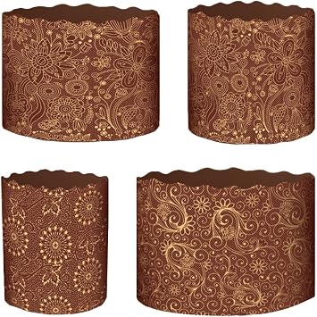 24 Pack 4 sizes Panettone Paper Mold, Round Easter Bread Baking Paper Molds Italian by chutemka