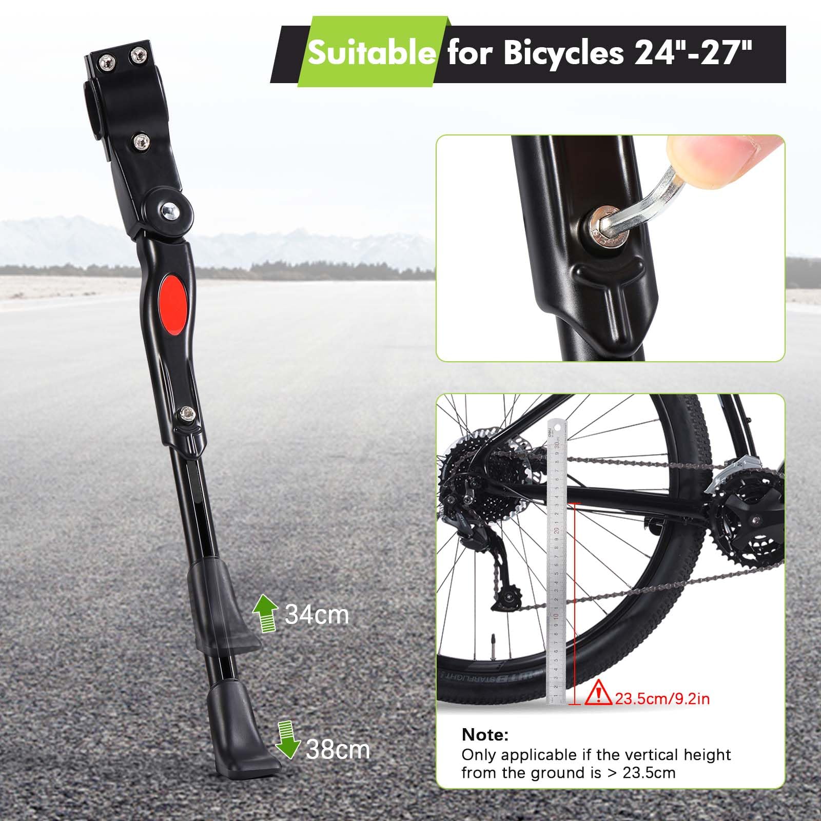 Blendura Cavalletto Bici, Stand Unisex Adulto, Black, 24"-27" per Mountain Bike, BMX, 700c, MTB
