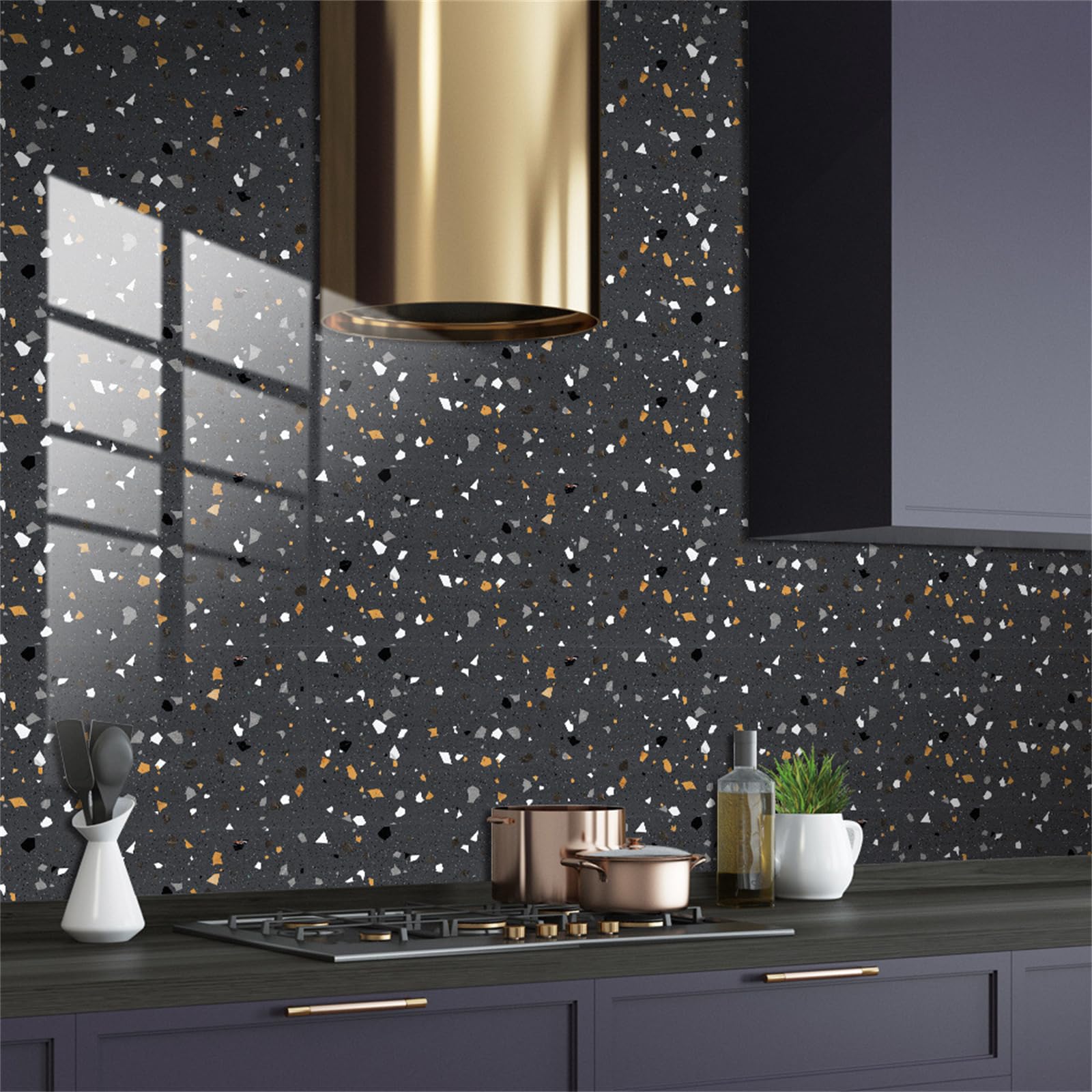 Piastrelle adesive effetto marmo, 15 x 30 cm, pellicola autoadesiva in PVC per bagno e cucina, mosaico, paraschizzi, per mobili, mobili, sala da pranzo, confezione da 32