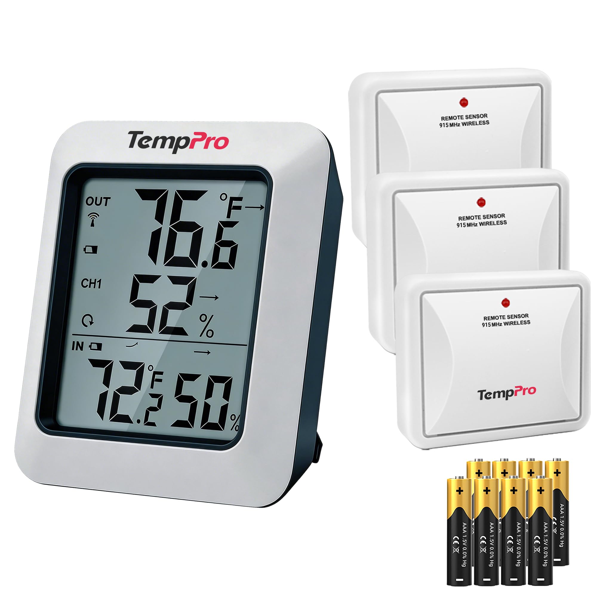 ThermoPro TP60-3 Digital Hygrometer Indoor Outdoor Thermometer Wireless Temperature and Humidity Gauge Monitor Room Thermometer with 500ft/150m Range Humidity Meter-image-40