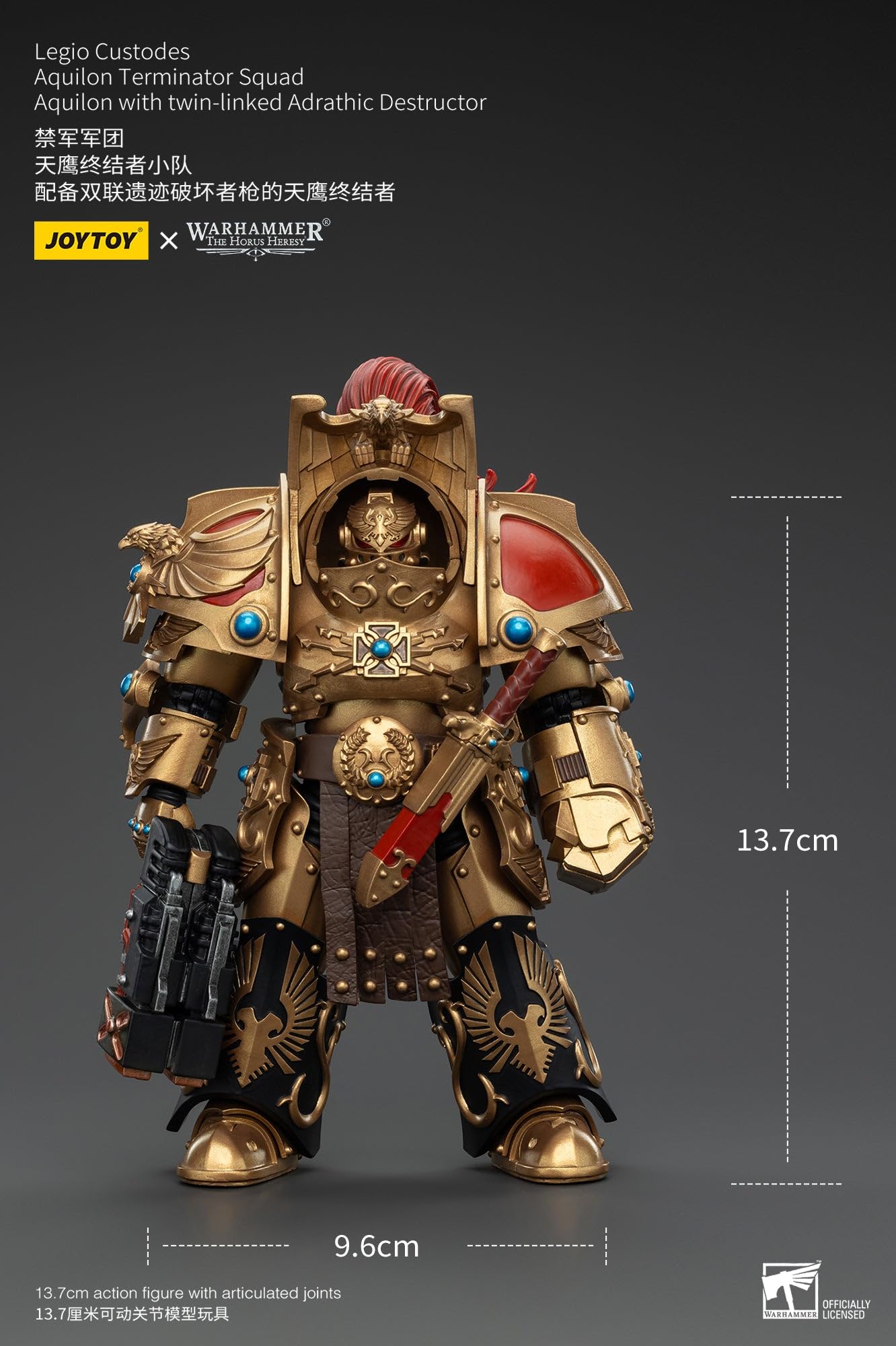 JoyToy Warhammer 40K Legio Custodes Aquilon Terminator Squad z destruktorem figurka w skali 1:18