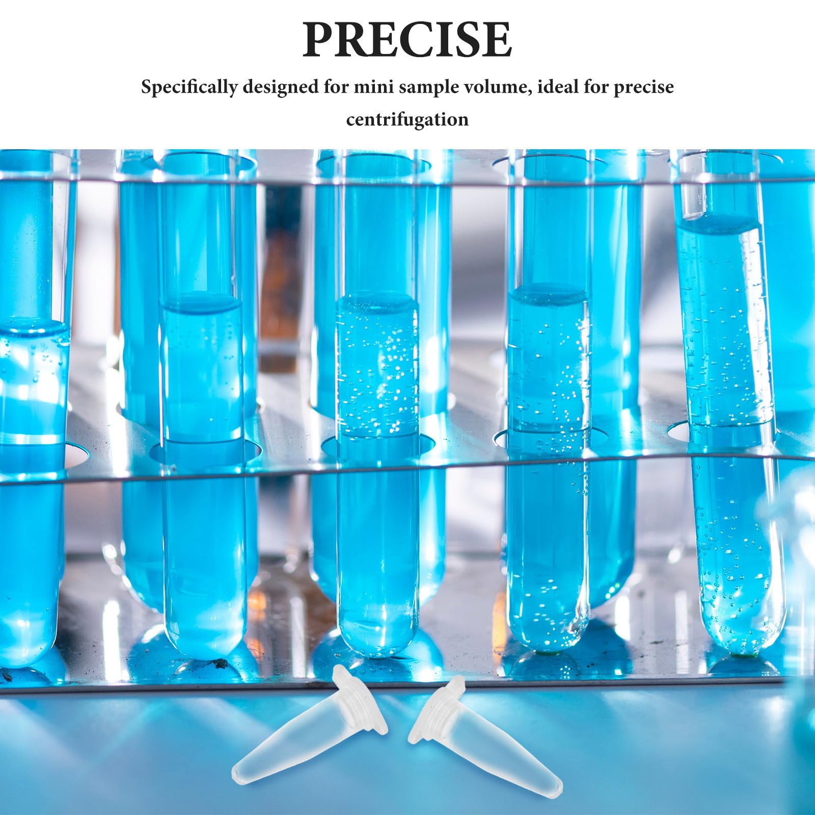 Tubes à Microcentrifuger de 5 Ml en Plastique Transparent, Lot de 1000, Couvercle à Pression pour Manipulation Sécurisée d'Échantillons en Recherche
