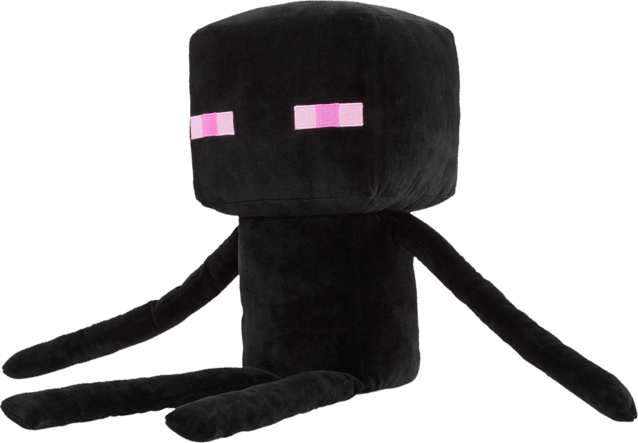Mattel Minecraft - Peluche jumbo Enderman, muñeca suave coleccionable inspirada en el videojuego, coleccionable de 16 pulgadas