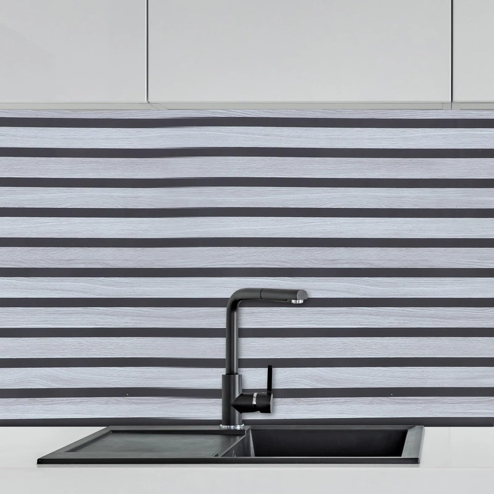 Pannelli Legno Per Pareti Pannelli da parete con doghe grigie staccabili e incollabili, autoadesivi, spessi, impermeabili, decorativi, 60 x 300 cm, for cucina e bagno.(Silver)