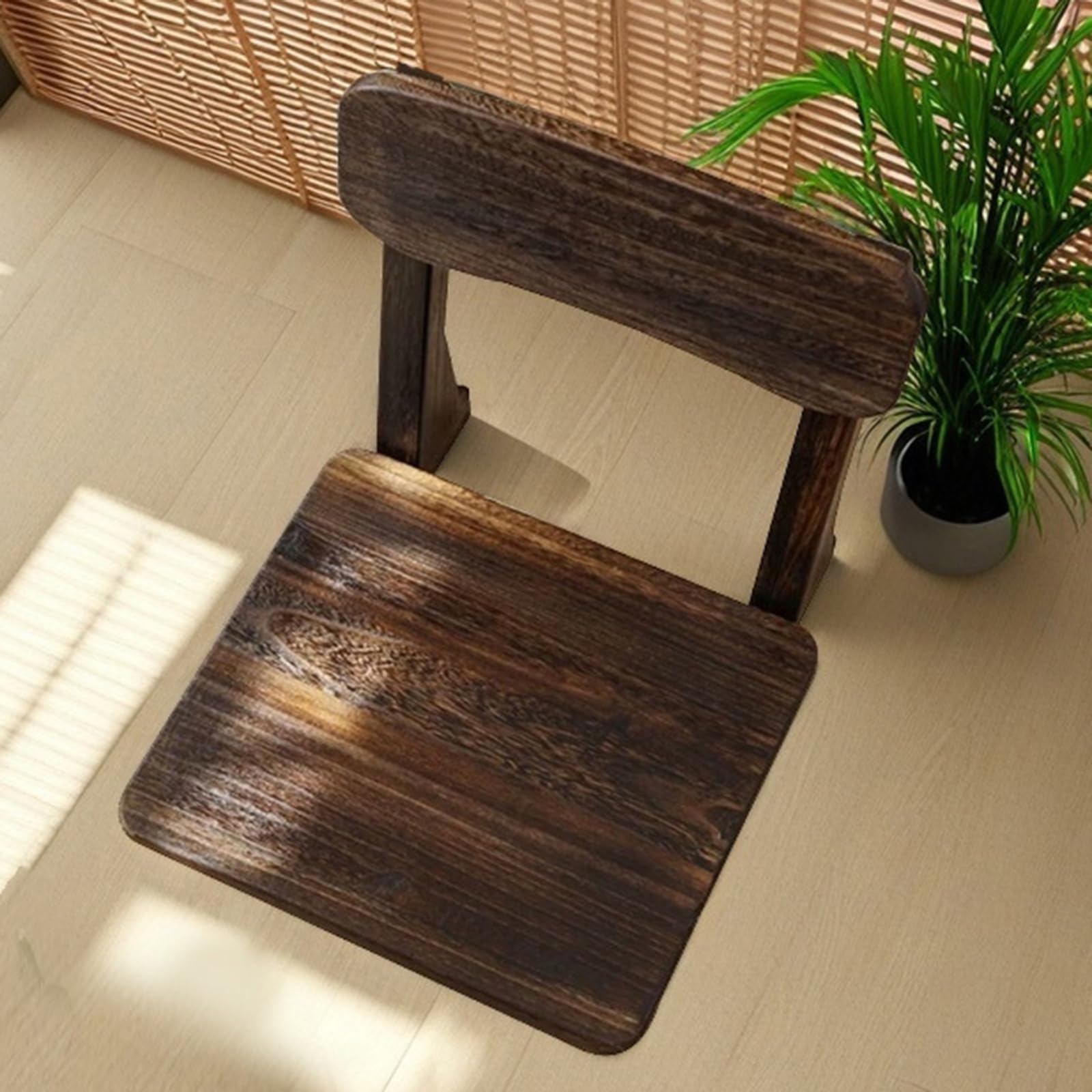 Tatami Stuhl,Tatami Meditationsstuhl Im Japanischen Stil,Bambus Bodenstuhl FüR Wohnzimmer,Bodenstuhl Sitz Mit Kissen,Platz Sparen,Geeignet FüR Wohnzimmer,Erker,Balkon