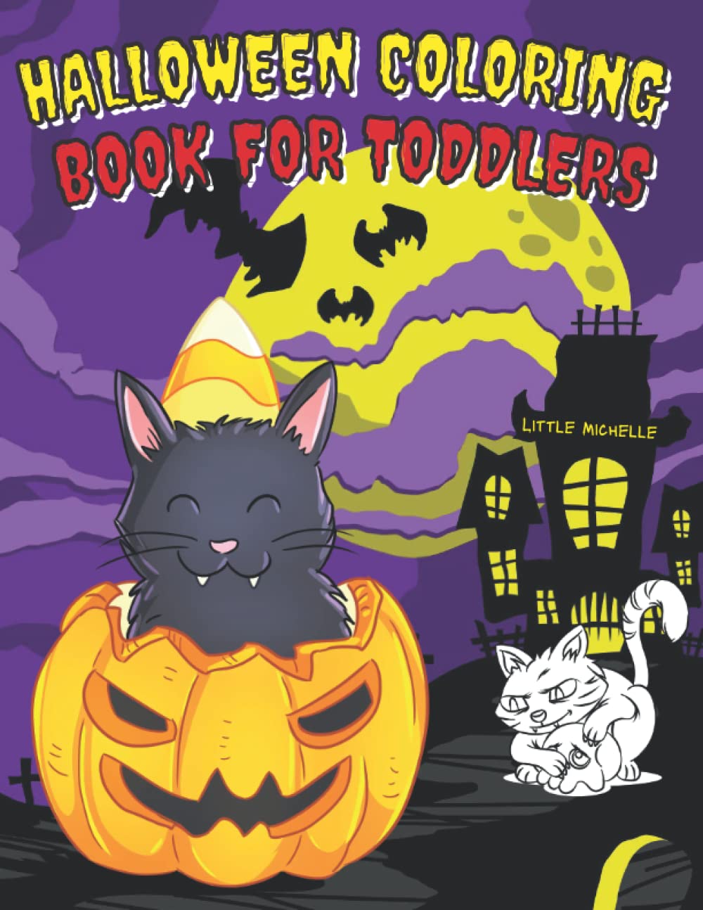 Halloween Coloring Book for Toddlers: 65 Cute Halloween Illustrations with Cute Spooky Things to Color for Children, Toddlers, Preschoolers, and Elementary School