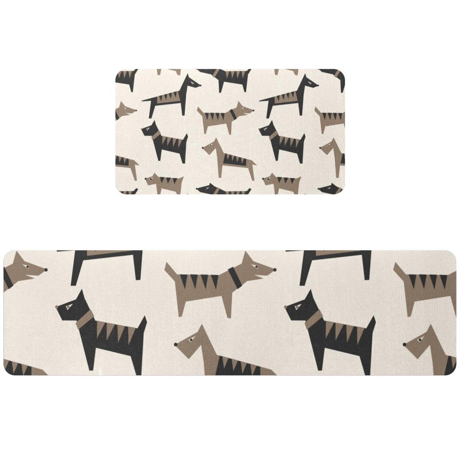 Tapete de cocina de perros en set de 2 piezas para decorar el pasillo o cuarto de lavado