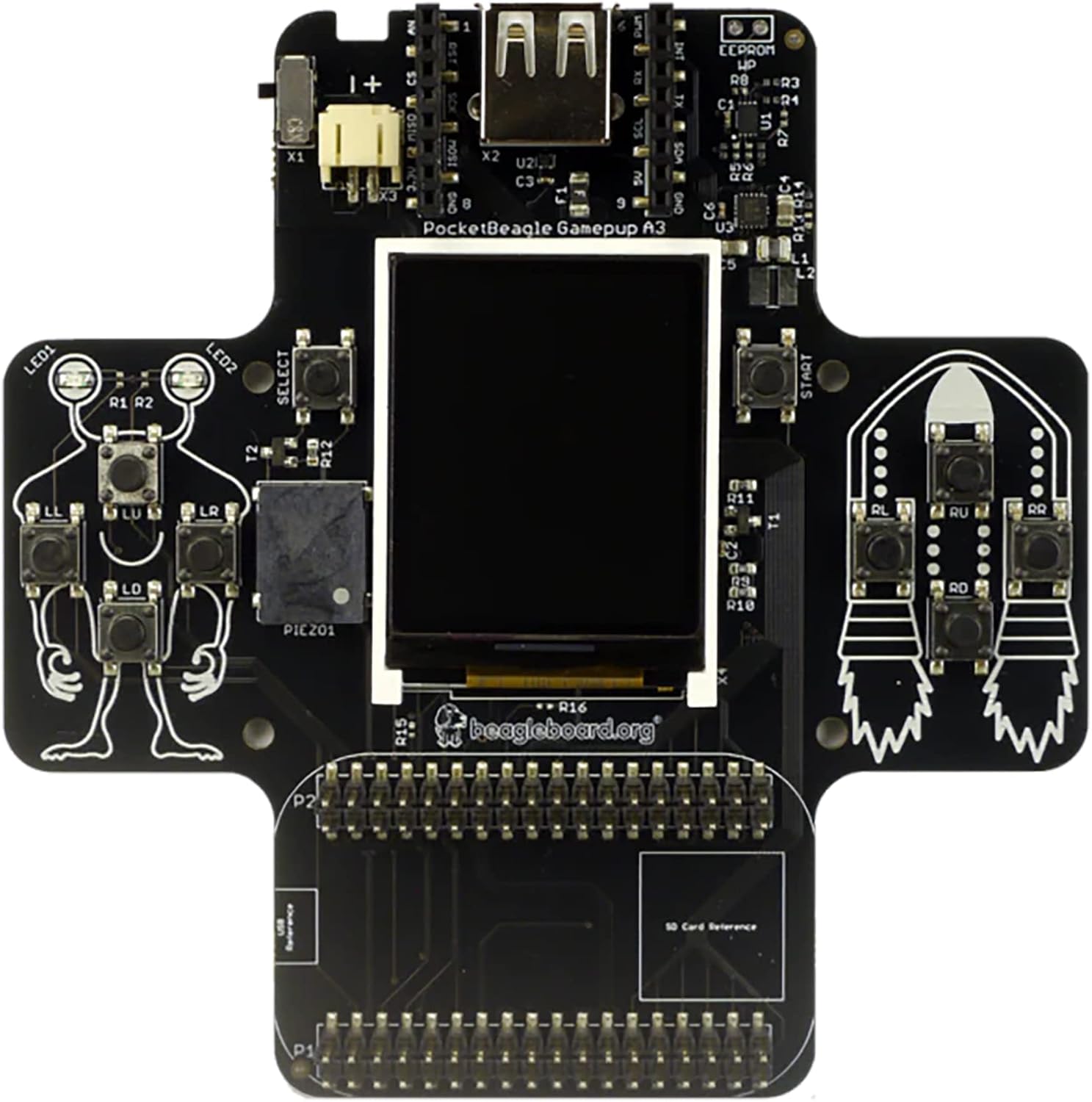 sb components PocketBeagle GamePup Cape - Powerful and Compact BeagleBone Development Board for Gamers and Hobbyists