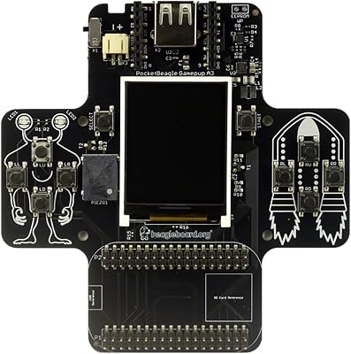 sb components PocketBeagle GamePup Cape - Powerful and Compact BeagleBone Development Board for Gamers and Hobbyists