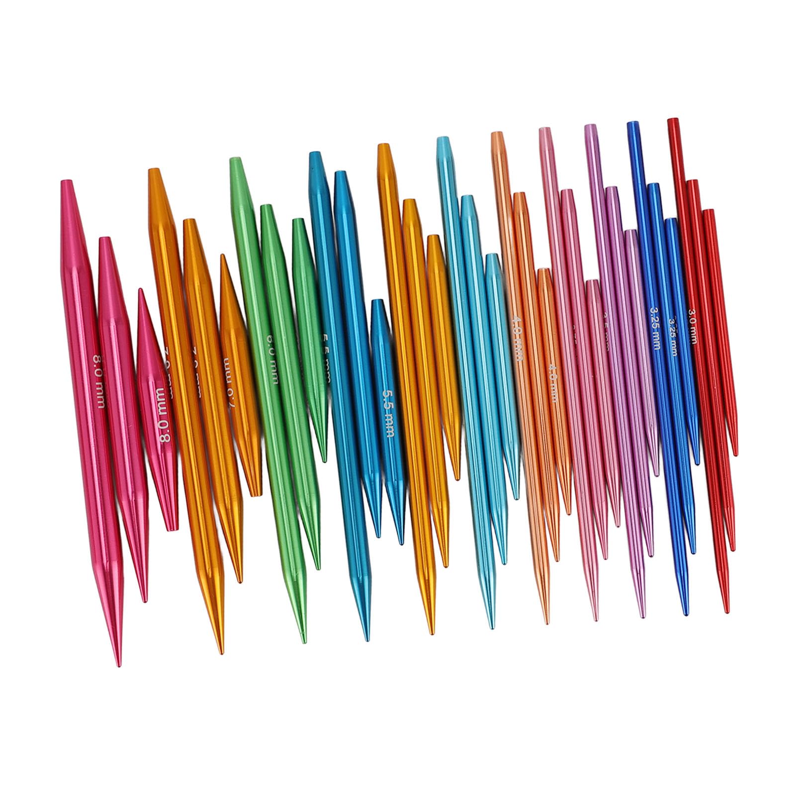 Changor Kreisförmige Stricknadel -Set, Austauschbare Stricknadelnsets, Kreisförmige Nadel -Set, Abnehmbare Kreisförmige Nadeln mit Aluminium, Runde Kreisstricknadeln