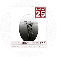 Vista 29 de Tapete de 8 x 10 pulgadas, corte biselado para fotos de 5 x 7 pulgadas, con apertura de tablero de fotos ovalado blanco precortado, sin ácidos, mate