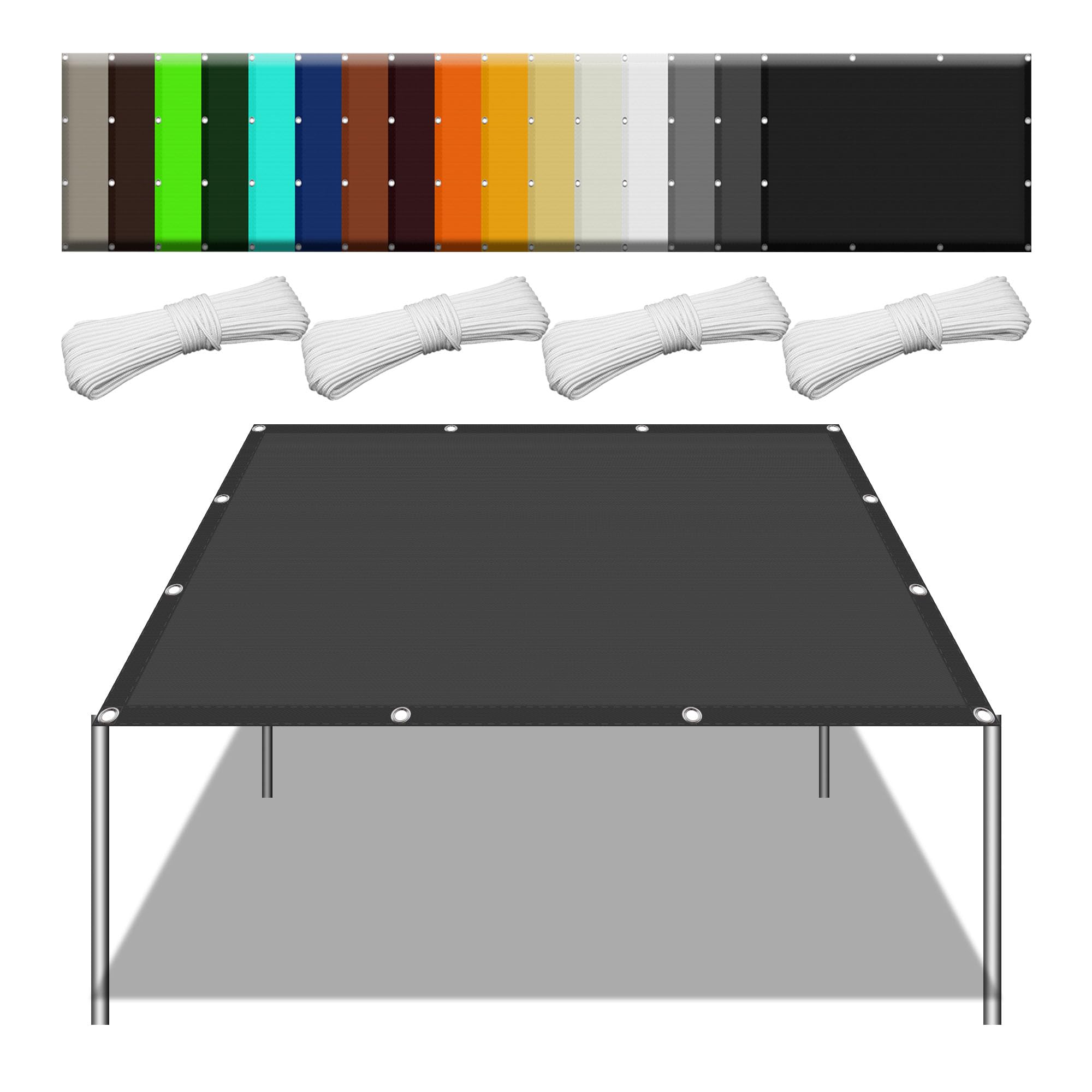 Toile solaire 2.2x3 m polyester fini les repas gâchés par la pluie et le soleil brûlant