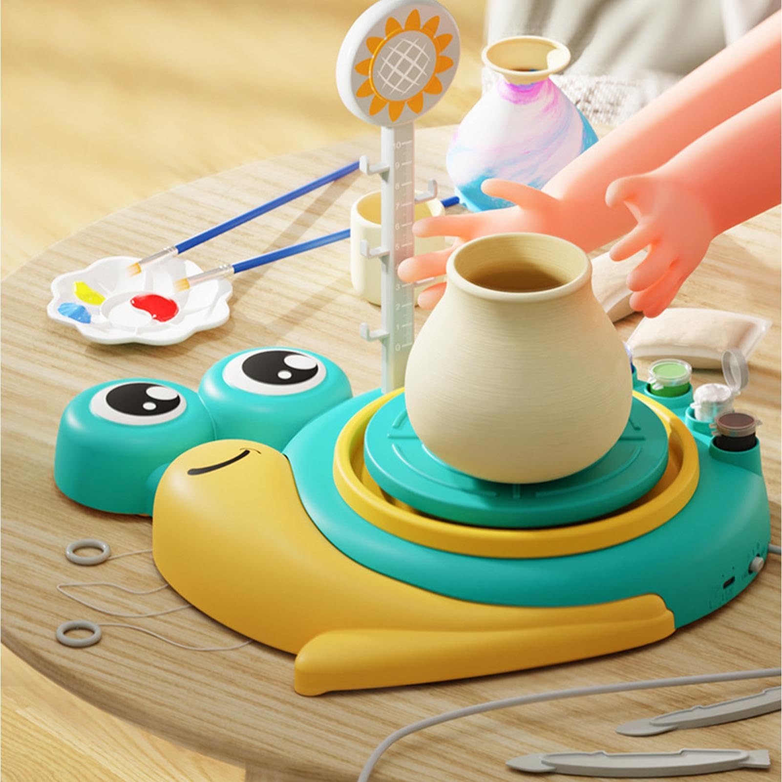 Amazon.co.jp: 電動ろくろ、漫画動物ろくろ、キッズクラフトおもちゃ