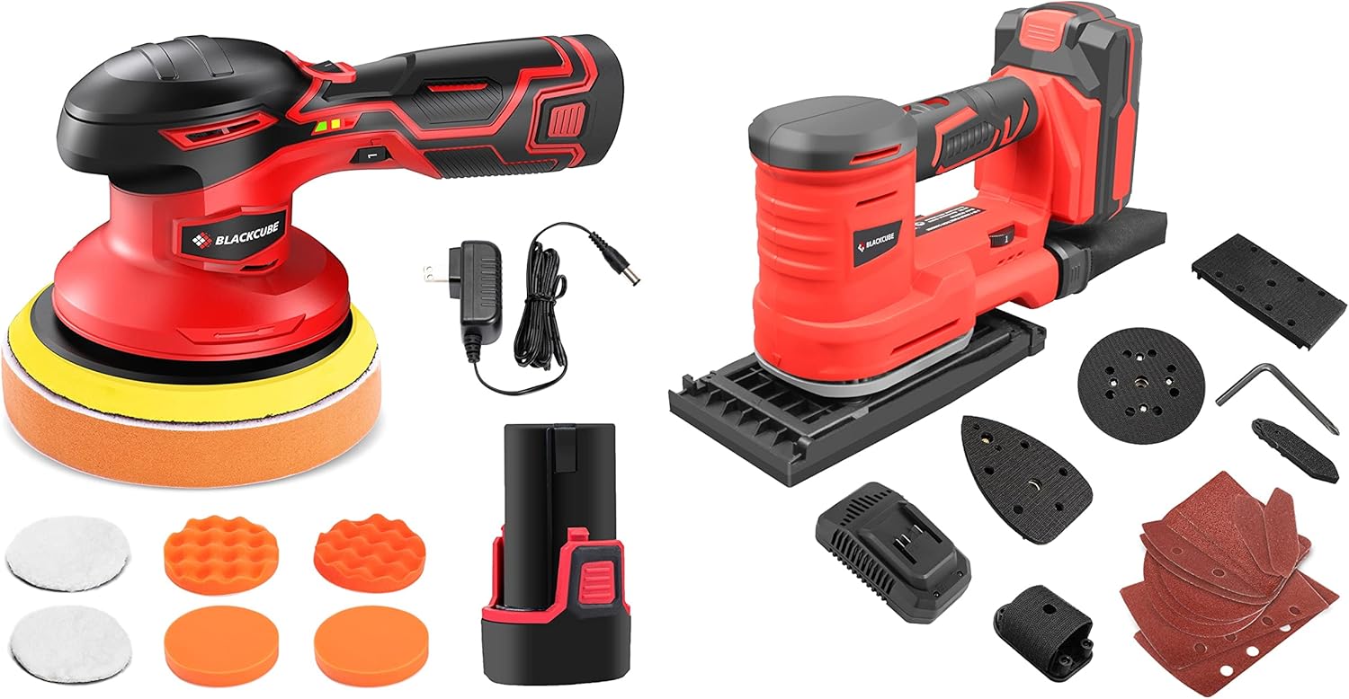 Cordless Buffer Polisher and Cordless Detail Sander Tools