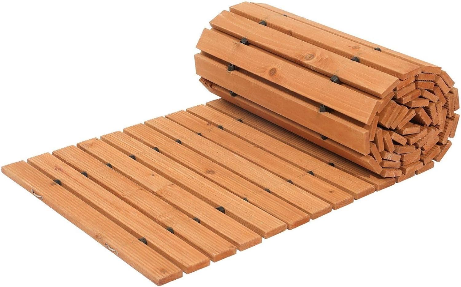 Wooden Garden Pathway Roll, 12ft x 17in Cedar Walkway, Outdoor Flooring Roll Out Path for Garden, Patio, Beach, Wheelchair Access