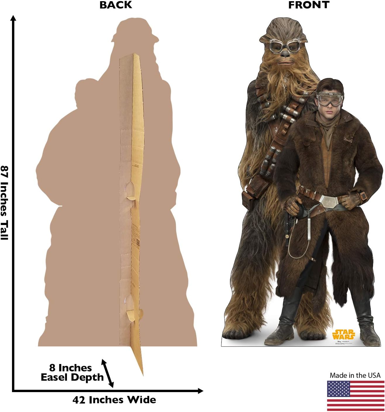 Han Solo™ And Chewbacca™ 87'' Star Wars Cardboard Standup