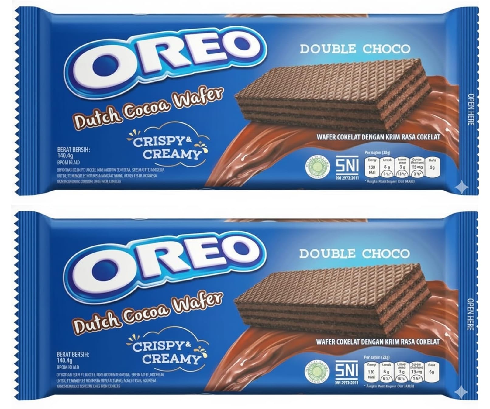 Oreo Double Choco, Dutch Cocoa Wafer, Crispy & Creamy, Chocolate Cream Wafer, Each 117g X Pack Of 2 (Product Of Vietnam) By DECADENT-image-44