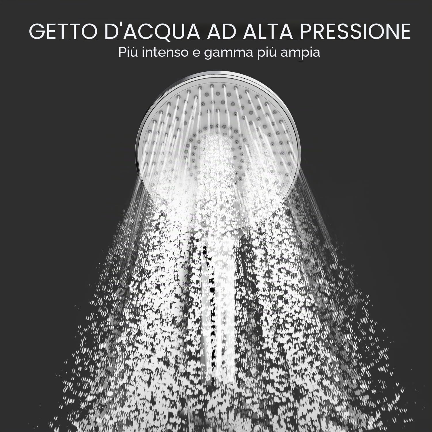 Rainsworth Colonna Doccia con Miscelatore Termostatico, 25cm rotondo soffione doccia, doccia a mano 3 Funzione Doccetta, 92-126 cm Altezza Regolabile Grifo Ducha, Cromo | Set completo per doccia con doccetta a 3 getti, asta doccia regolabile in altezza 92