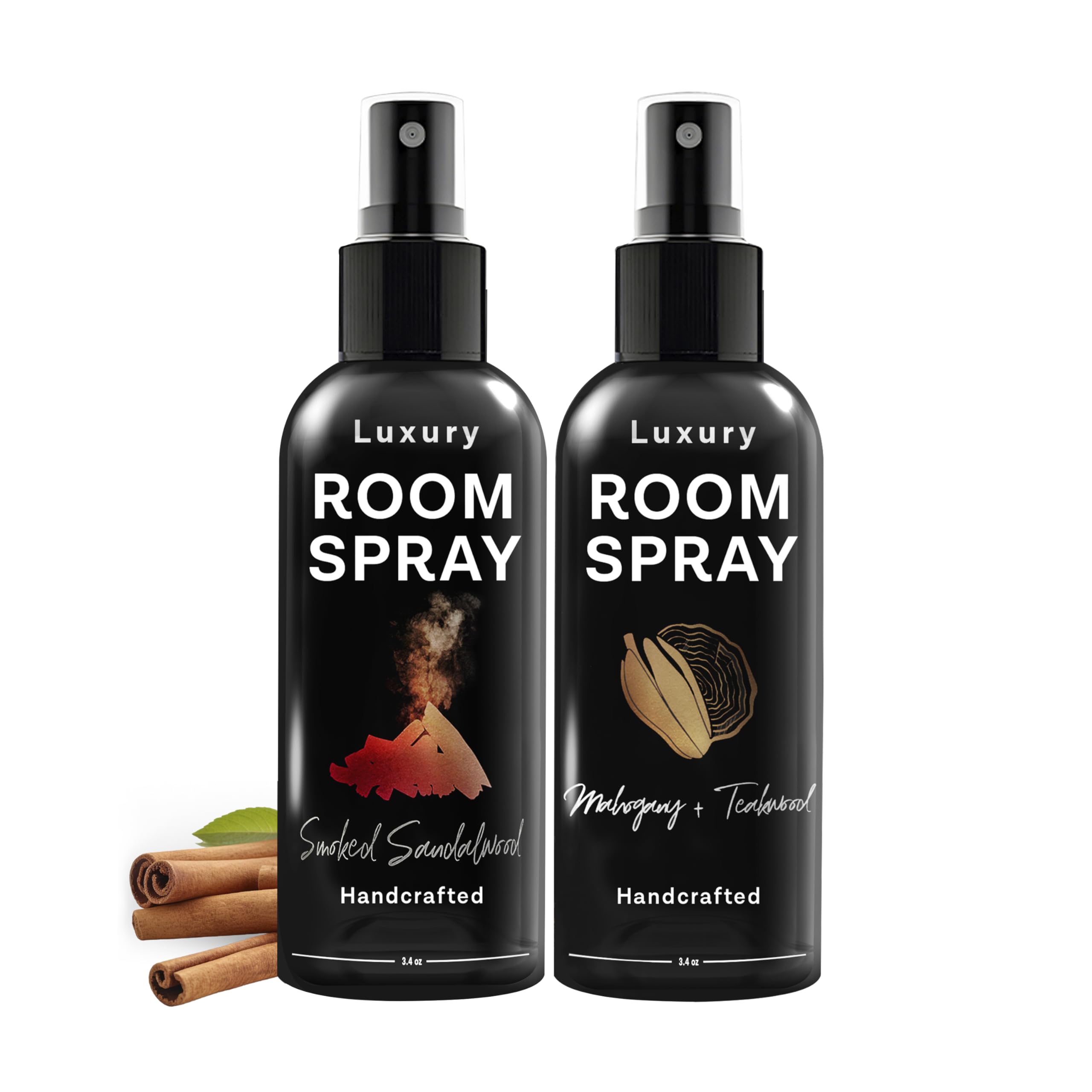 605Products Luxury Room & Air Freshener Spray - Long Lasting Odor Eliminator, Essential Oils, Home Fragrance Supplies - 3.4oz Mancave Set (2-Pack)