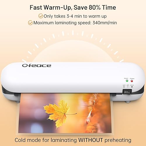 Miniatura 5 de Laminadora, máquina laminadora A4 6 en 1, máquina de laminación calientefría de 9 pulgadas para uso en casa, escuela, oficina, máquina laminadora