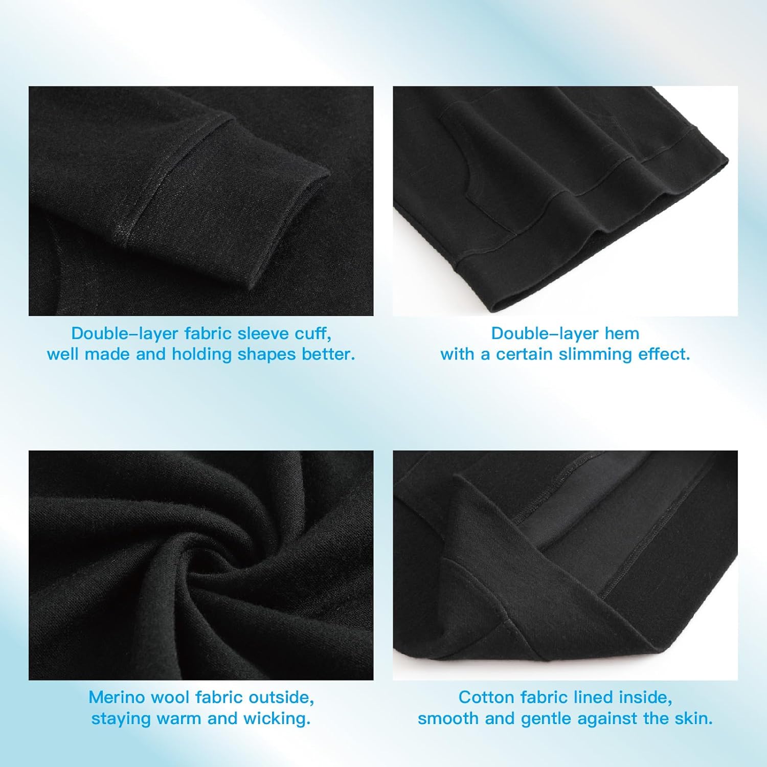 MERINNOVATION Merino Wool Cotton Kids Hoodie for Boys Girls - Thermal Children Hooded Sweatshirt Midweight Youth Hoddie - Image 4