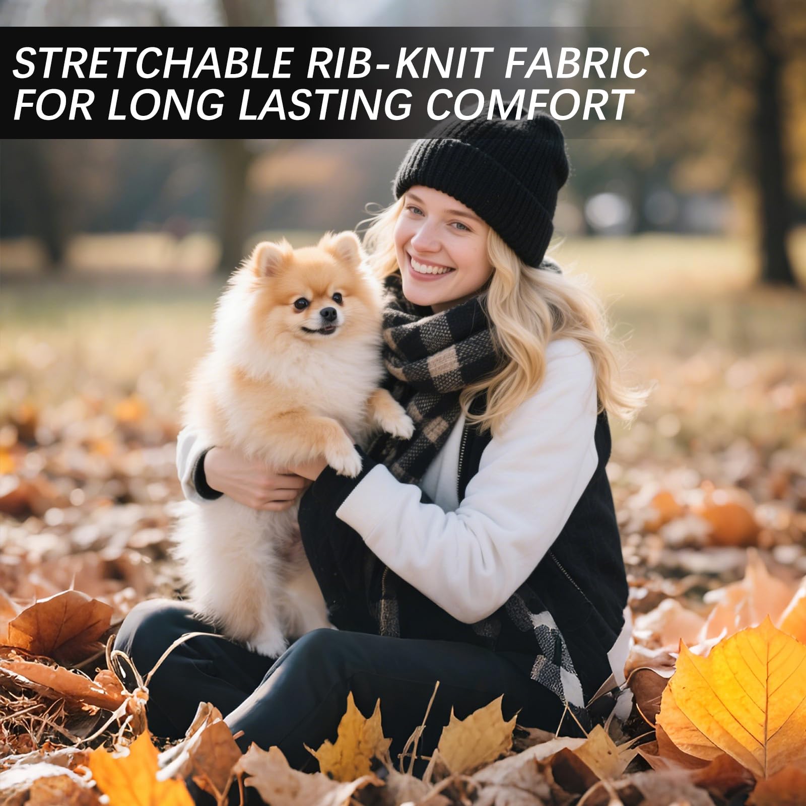 2 x Wintermützen für Herren und Damen, Strickmützen, Wintermützen