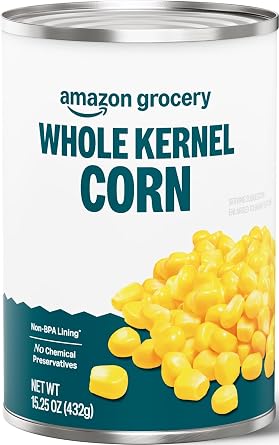 Amazon Grocery, Canned Whole Kernel Corn, 15.25 Oz